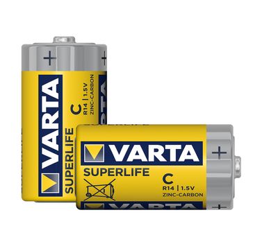 ´25 x 2er Blister 50 x Varta Baby C R14 Zink Kohle Batterie 1,5V 2014 